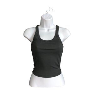 Wild Fable Junior Stretchable Ribbed Black Racerback Tank Top Size XXS